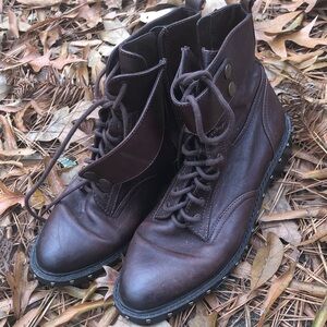 Vince Camuto Dark Brown Lace-Up Boots